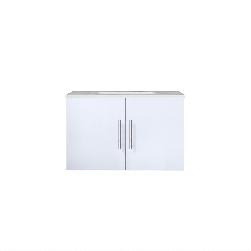 Geneva Transitional Glossy White 30" Single Vanity