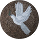 White Dove - Mosaic Medallion