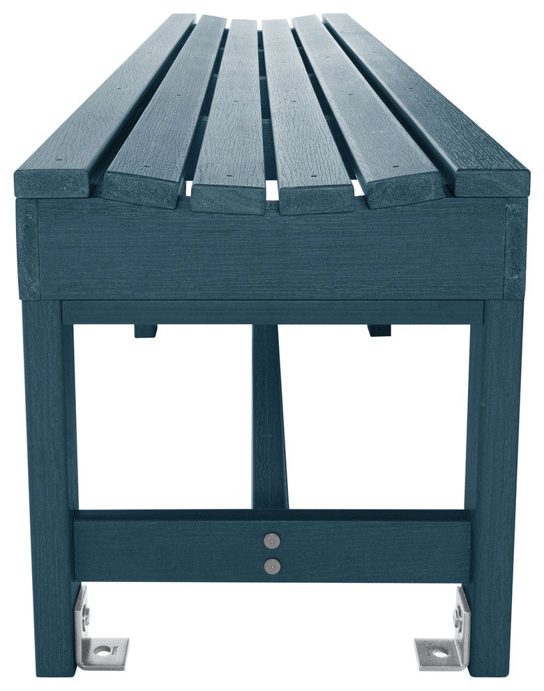 Sequoia Weldon 4' Backless Picnic Bench, Nantucket Blue