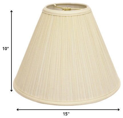 15" Ivory Deep Cone Slanted Broadcloth Lampshade