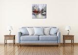 Hand Painted Abstract City View Wall Decor Artwork II