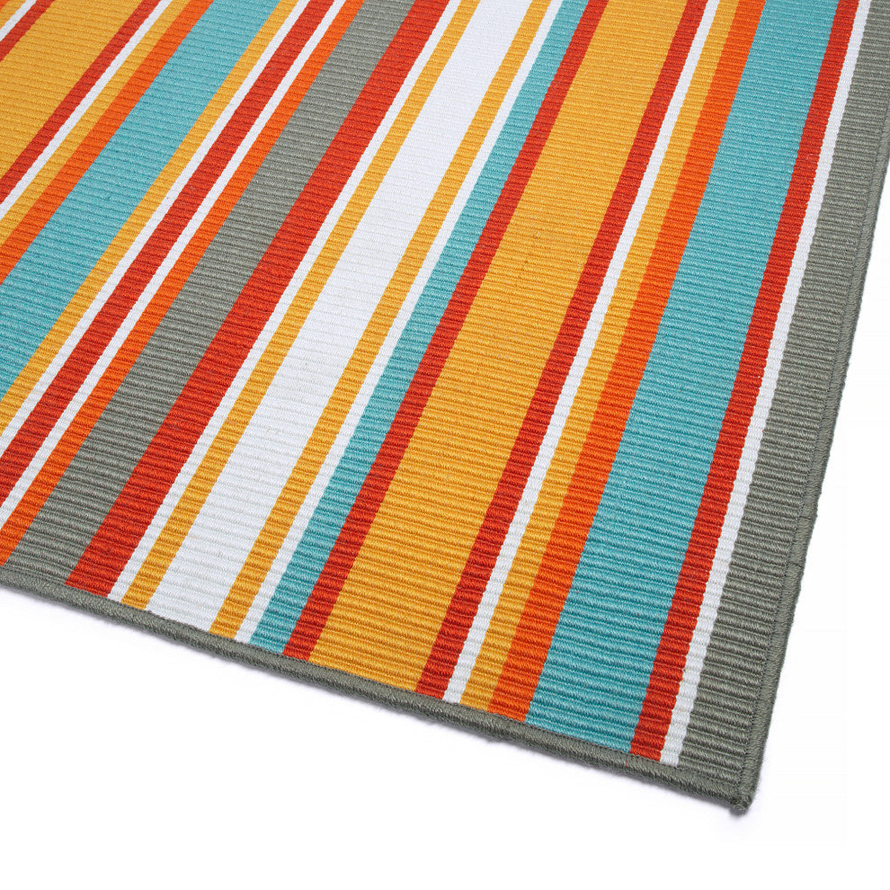 Voavah Orange 5' x 7'6" Rectangle Area Rug
