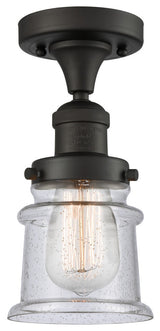 Small Canton 1-Light Semi-Flush Mount, Oil Rubbed Bronze, Seedy