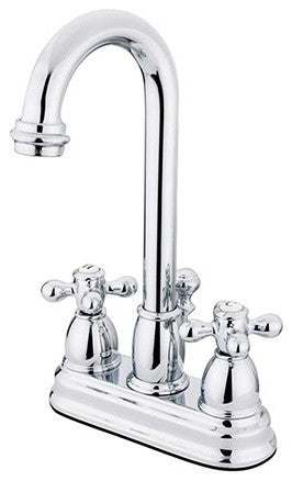 Kingston Brass 4" Centerset Bathroom Faucet, Polished Chrome