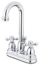 Kingston Brass 4" Centerset Bathroom Faucet, Polished Chrome