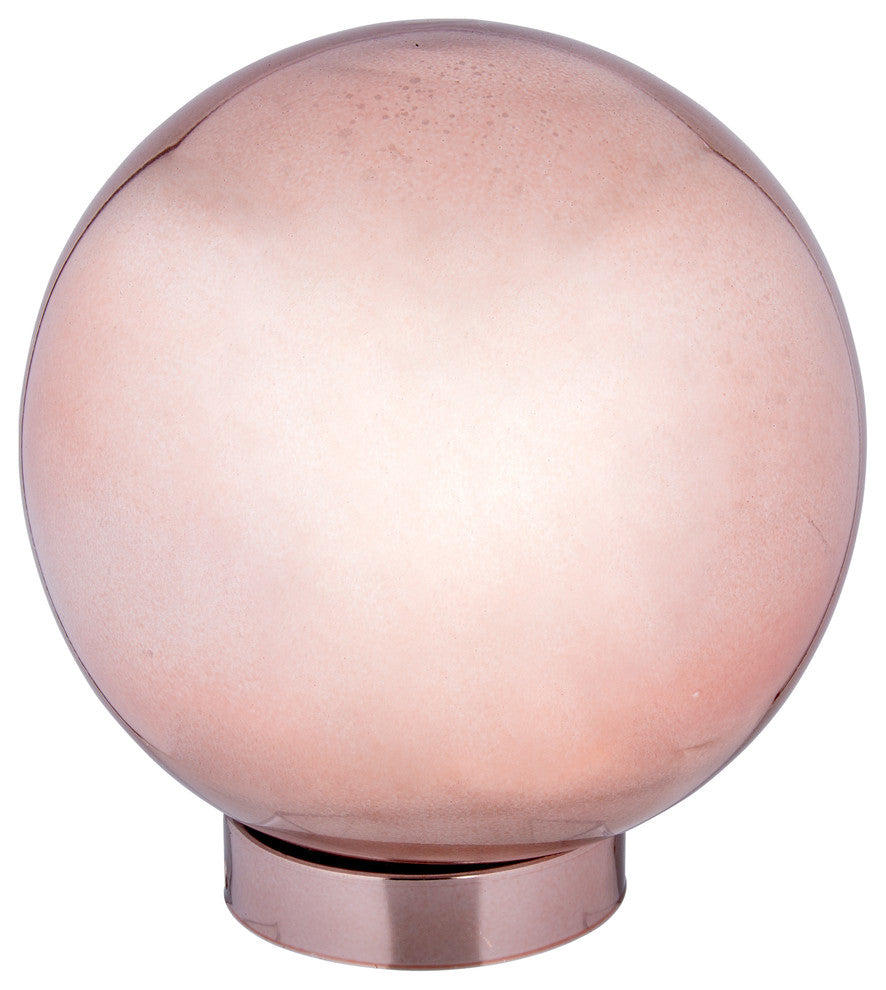 Decorative Glass Starry Globe Light, 8"x8.5", Rose Gold