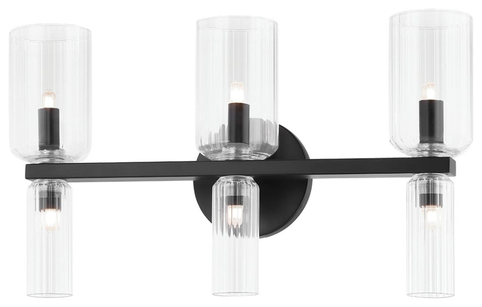 Tabitha 3-Light Bath Bracket Soft Black