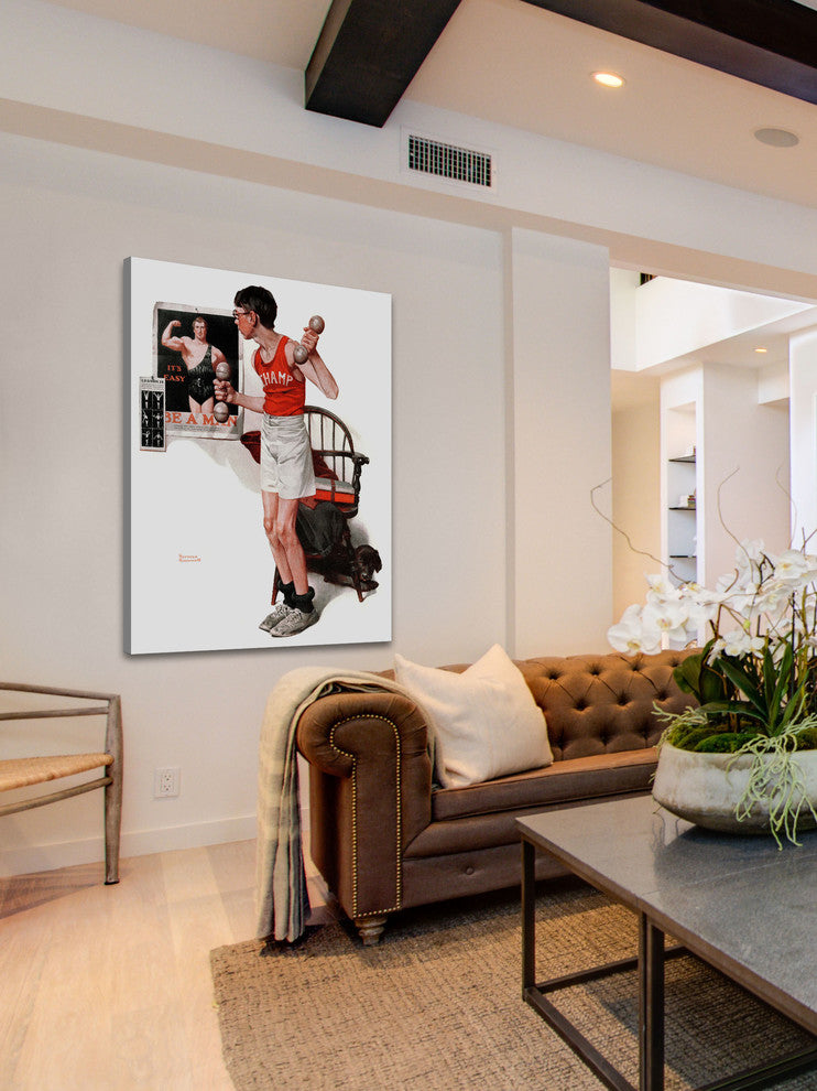 "Champ" Painting Print on Canvas by Norman Rockwell