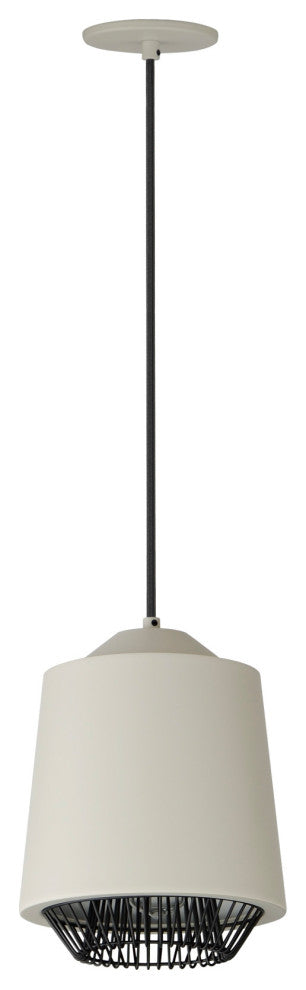 ET2 E11390 Phoenix 9"W LED Cage Mini Pendant - Gray / Black