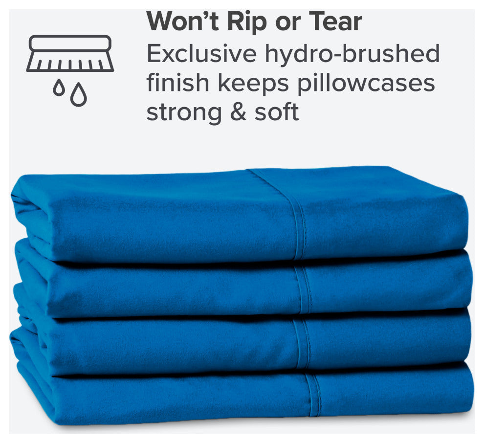 Bare Home Microfiber Pillowcases - Multi-Pack, Medium Blue, Standard, Set of 4