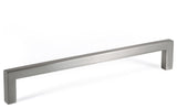 Celeste Square Bar Pull Cabinet Handle Brushed Nickel 9mm, 8" Hole Spacing