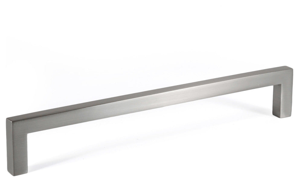 Celeste Square Bar Pull Cabinet Handle Brushed Nickel 9mm, 8" Hole Spacing
