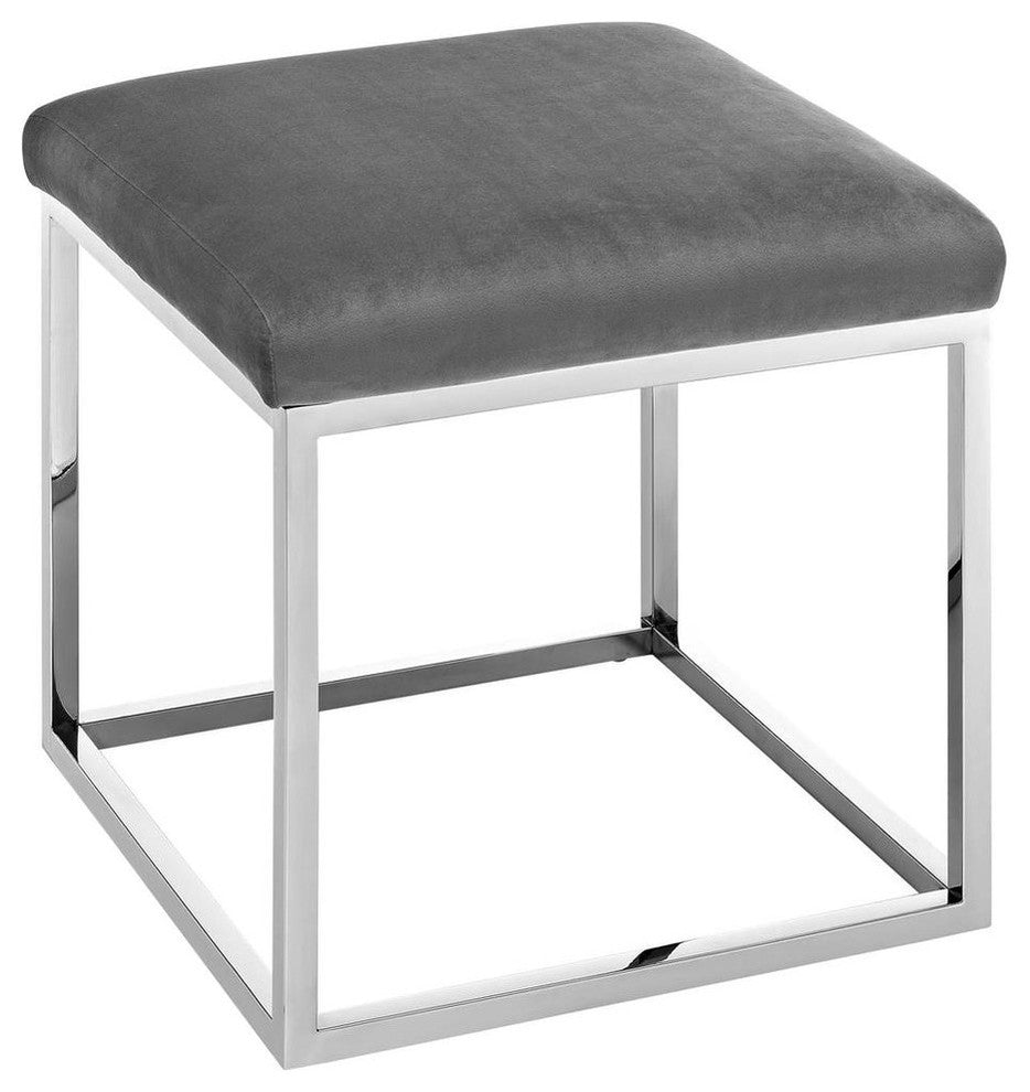 Gaze Ottoman, Silver Gray