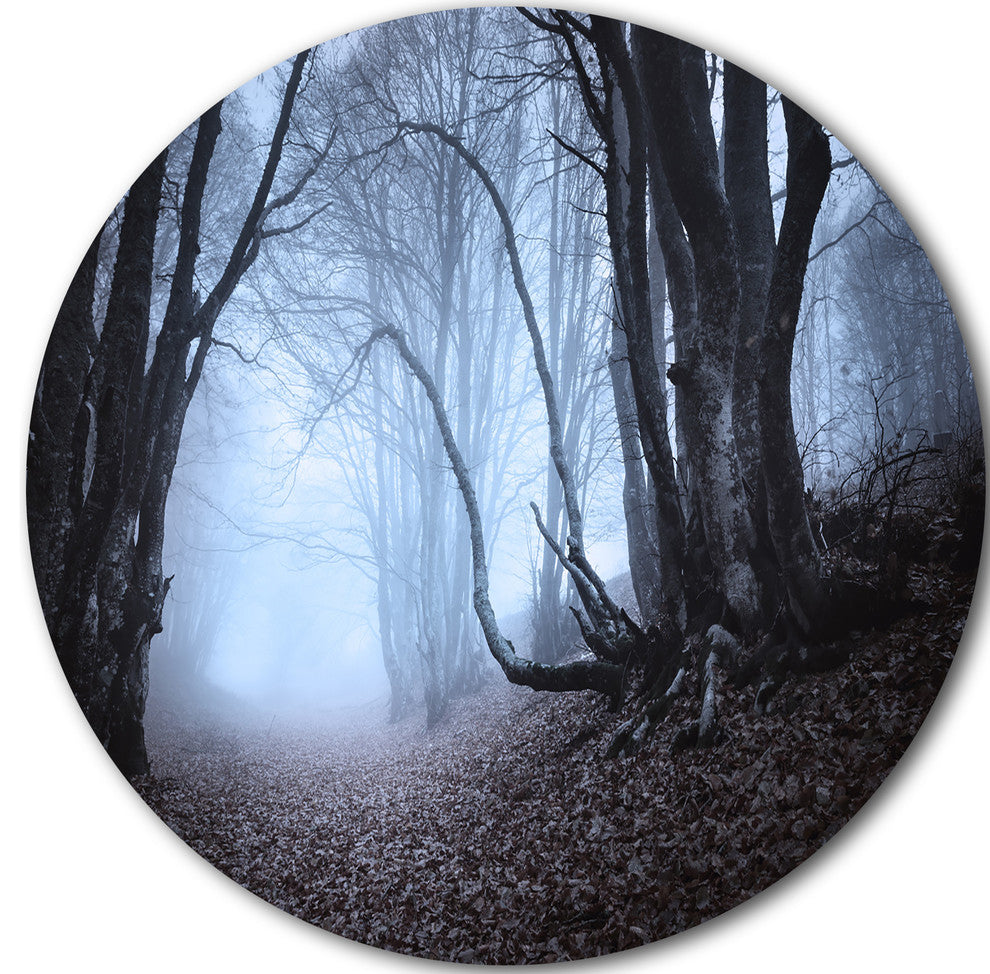 Natural Landscape In Autumn, Landscape Photo Round Wall Art, 11"