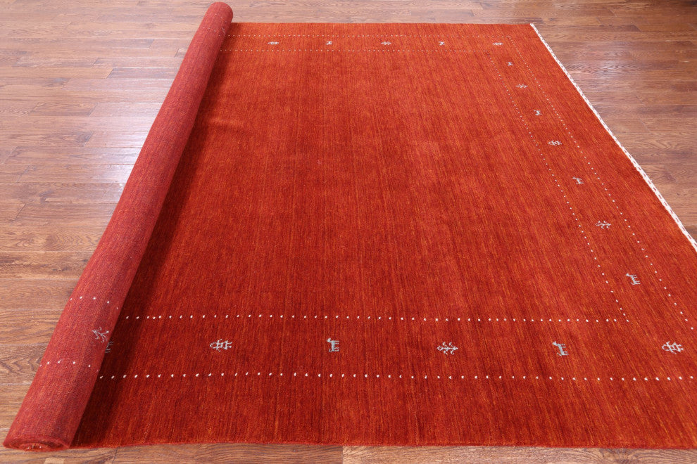 8' 11" X 11' 8" Persian Gabbeh Handmade Wool Rug Q11358