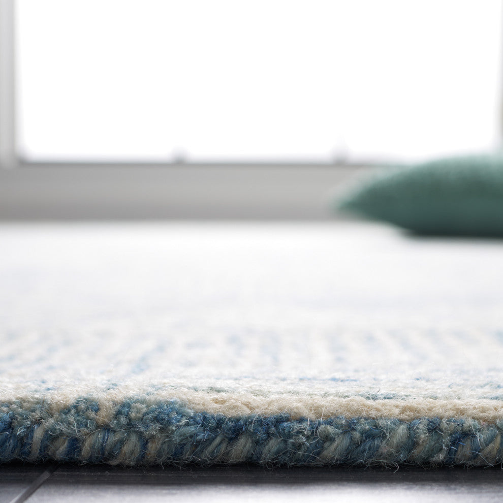 Safavieh Couture Abstract Collection, ABT425 Rug, Blue/Ivory, 8'x10'