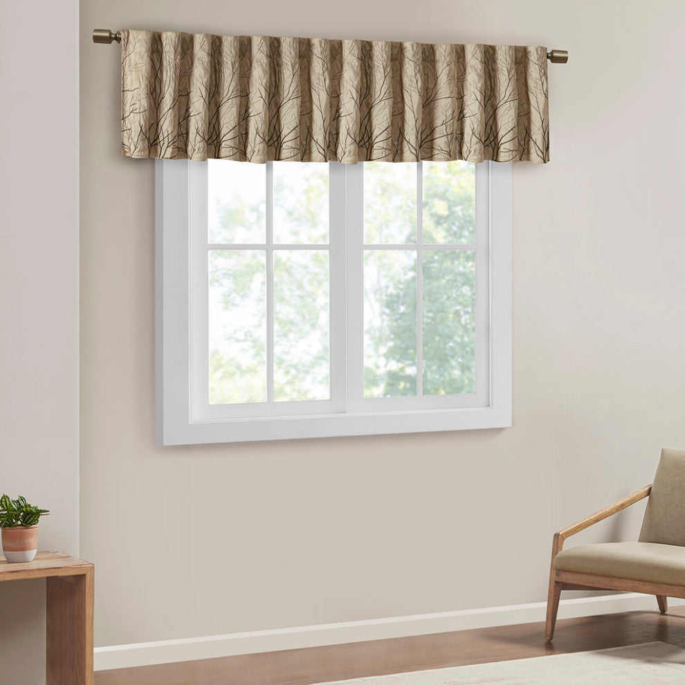 Madison Park Andora Embroidered Faux Silk Window Panel