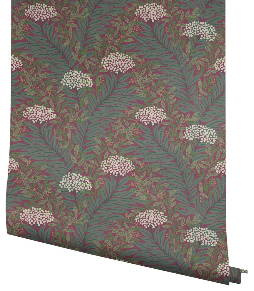 Highgrove Burgundy Wallpaper