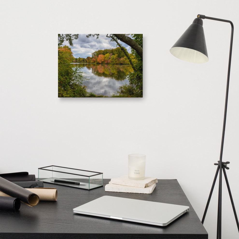 Lost in Autumn Color Landscape Photo Canvas Wall Art Print, 12" X 16"