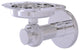 Mercury Tumbler and Toothbrush Holder with Twisted Accents, Polished Chrome