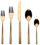 Atena Flatware Set 5 Pcs. Frozen Gold