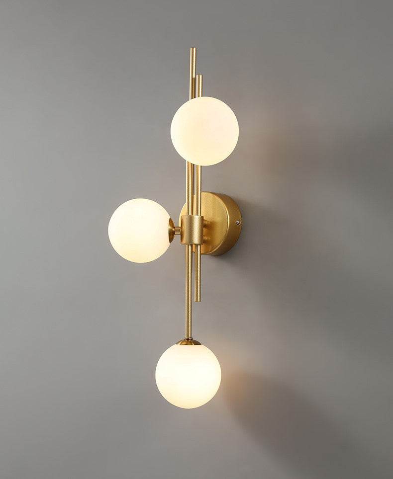 Mieres | Luxury Minimalist Glass LED Wall Lamp, White, Left
