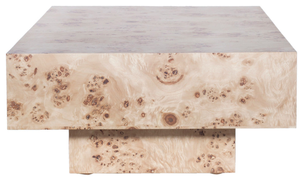 Otto Ash Burl Veneer Coffee Table, Natural