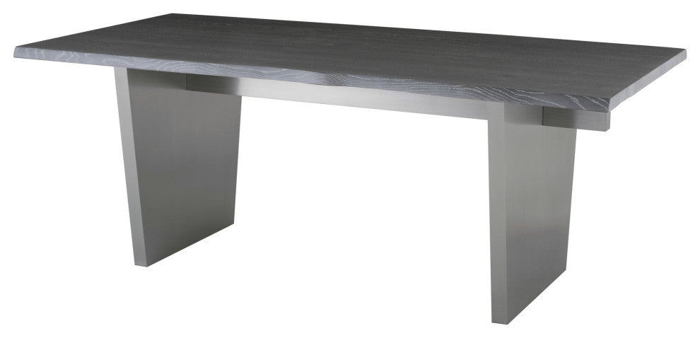 Aiden Oxidized Grey Wood Dining Table, HGNA573
