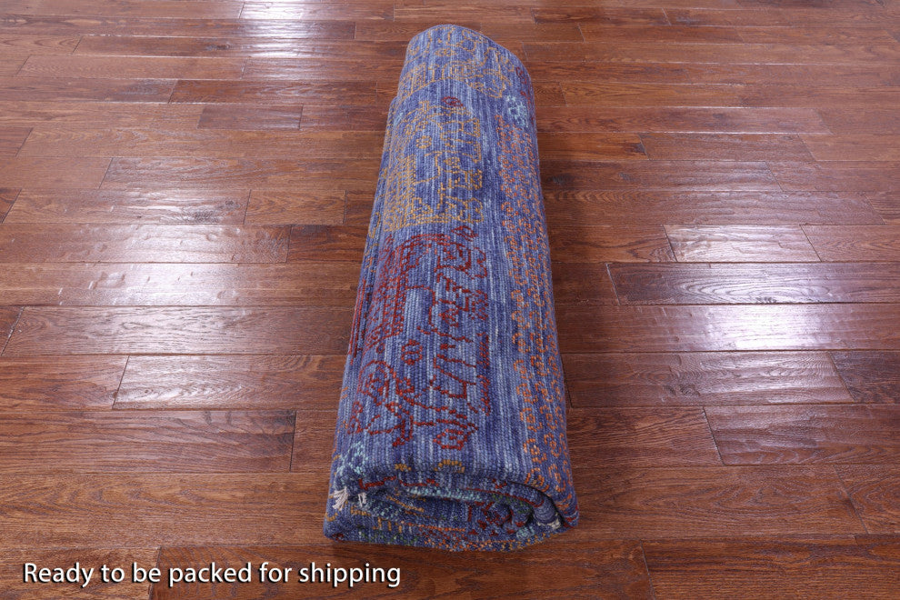 Handmade Persian Gabbeh Elephant Design Wool Rug 8' 2" X 10' 2" - Q13612