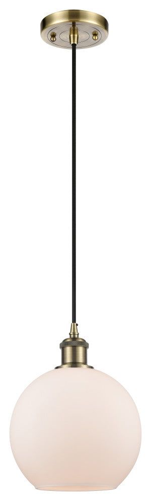 Innovations Lighting 516-1P-AB-G121-8-LED Athens 1 Light 8" Mini Pendant