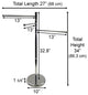 Stainless Steel Towel Rack Tree 3 Swiveling Arms Chrome