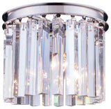 1208 Sydney Collection Flush Mount, Clear, Polished Nickel