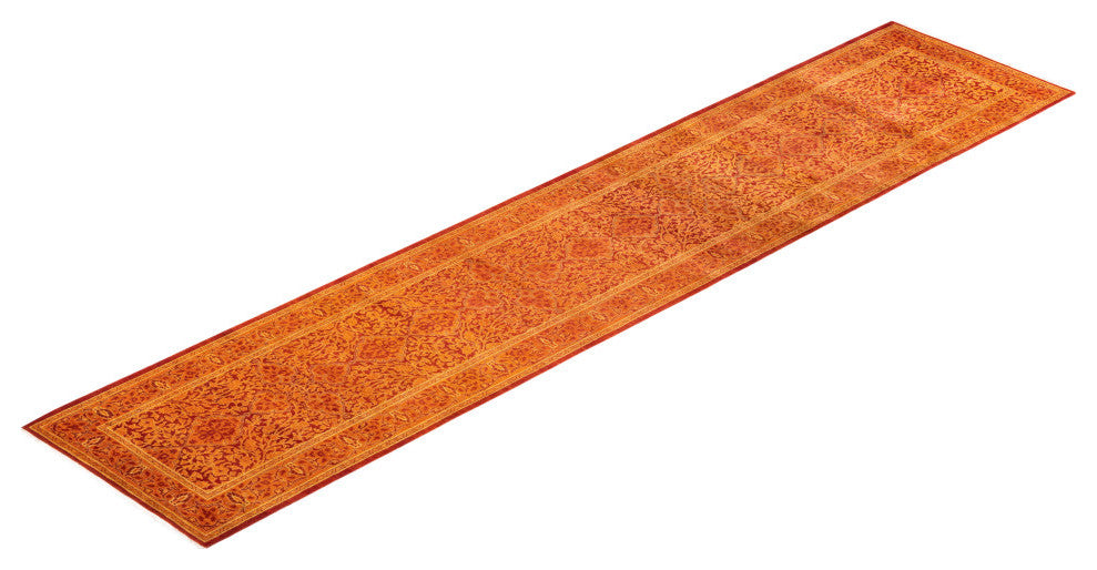 Mogul, One-of-a-Kind Hand-Knotted Area Rug Orange, 2'9"x13'4"