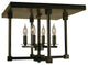 Lexington 4-Light Semi-Flush Mounts, Mahogany Bronze