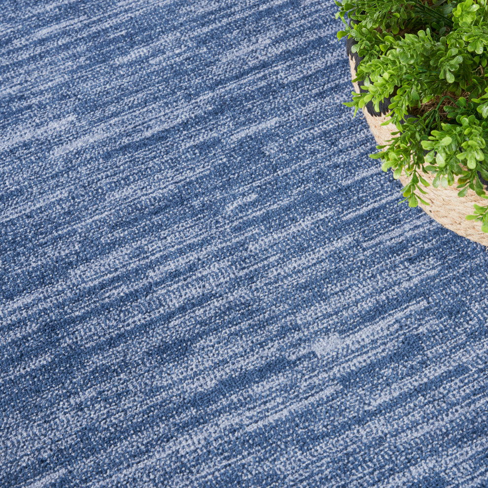 Nourison Nourison Essentials 6' x 9' Oval Navy Blue Outdoor Rug