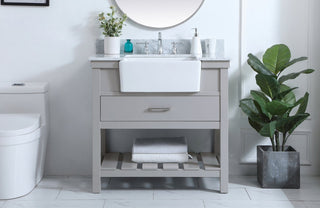 Home Living 22" Farmhouse Grey-Light Bathroom Vanity