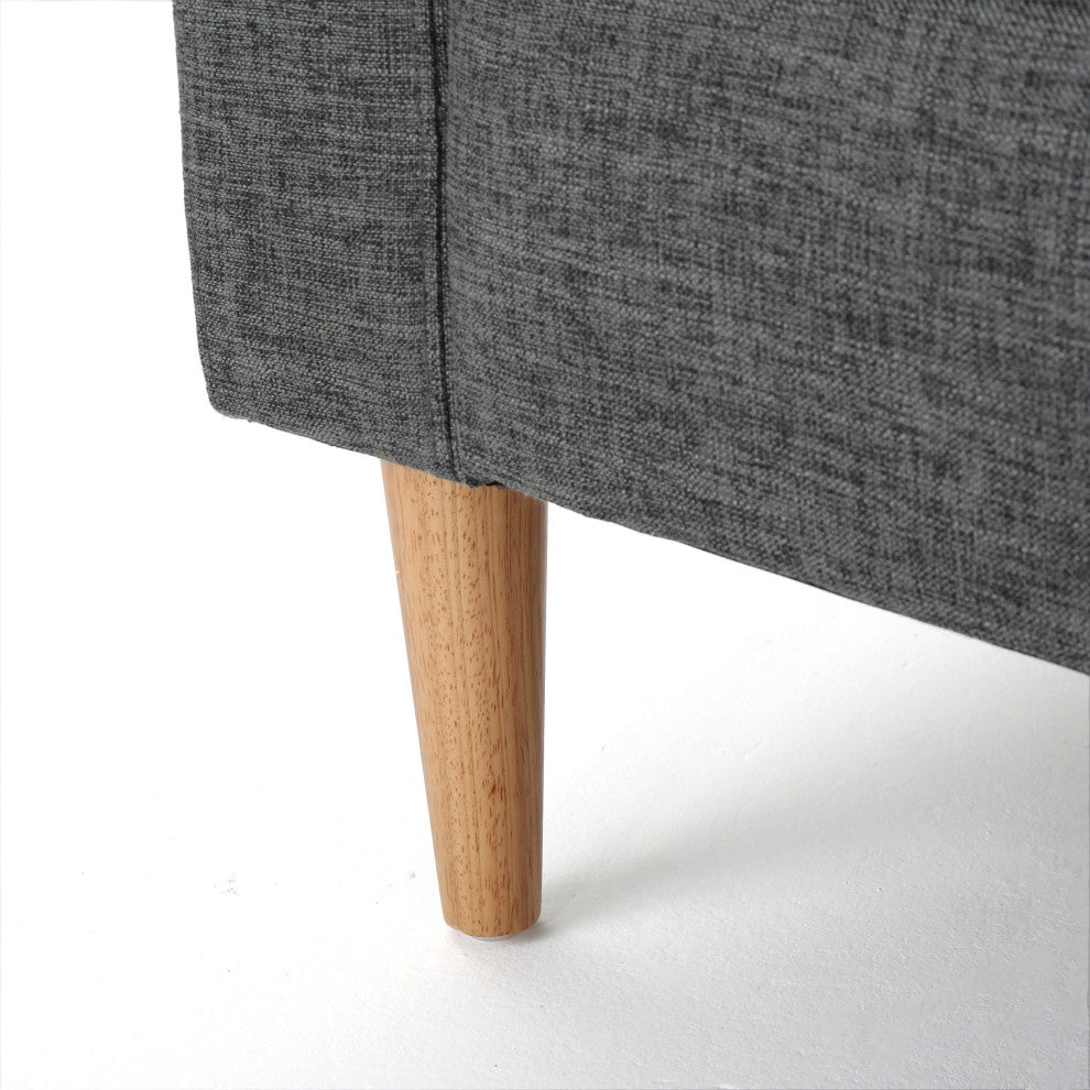 GDF Studio Stratford Mid Century Modern Fabric Club Chair, Gray