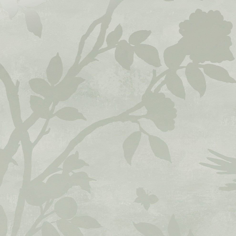 Laura Ashley Eglantine Silhouette Wallpaper, Eau De Nil