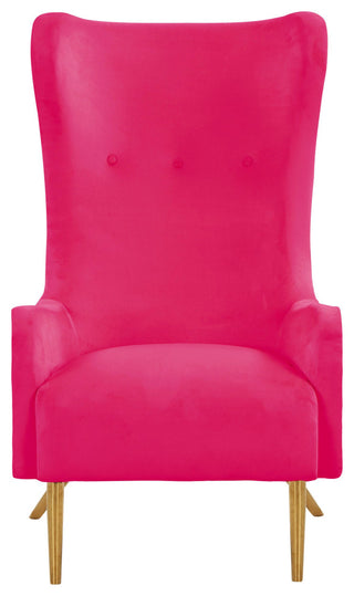 TOV Furniture Ethan Hot Pink Velvet Tall Chair