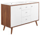 Transmit 48" Double Sink Bathroom Vanity Walnut White
