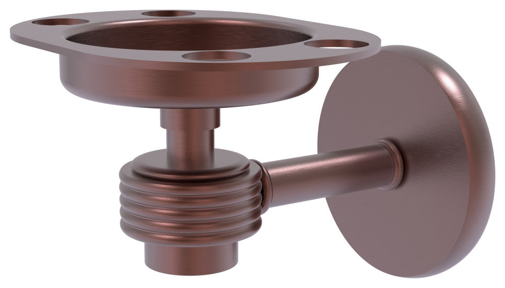 Satellite Orbit One Toothbrush Holder With Groovy Accents, Antique Copper