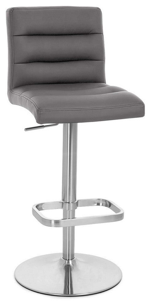 Lush Adjustable Height Swivel Bar Stool - Trumpet Base, Slate
