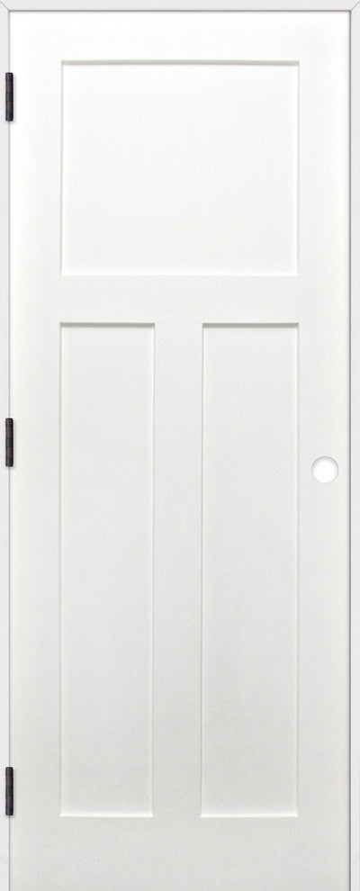 Interior Prime Pine 3-Panel Shaker Reversible Handing Pre-hung Door Kit, 32x80