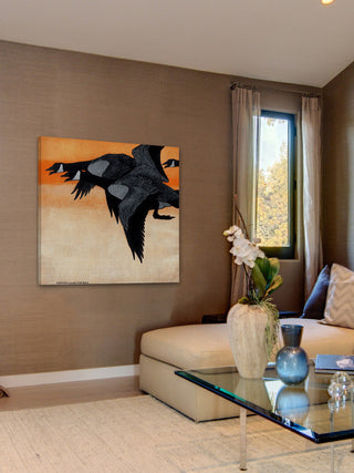 "Canadian Geese" Painting Print on Wrapped Canvas