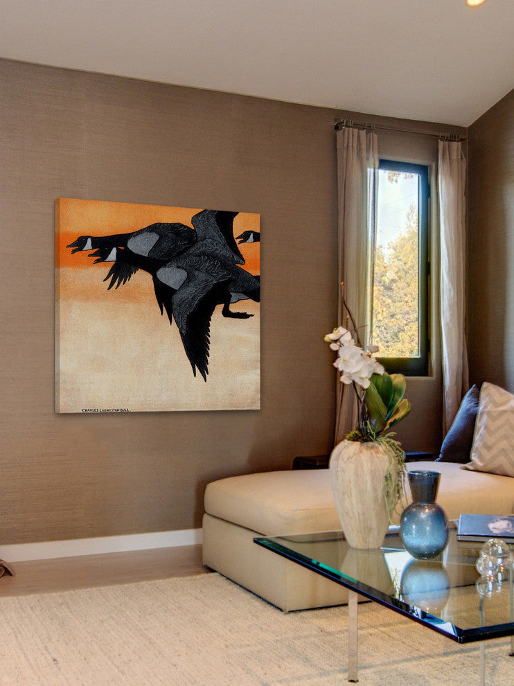 "Canadian Geese" Painting Print on Wrapped Canvas