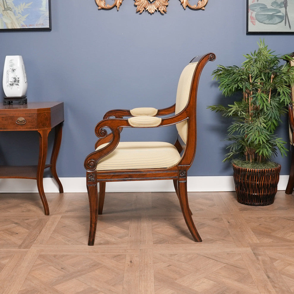 Regency Upholstered Arm Chair
