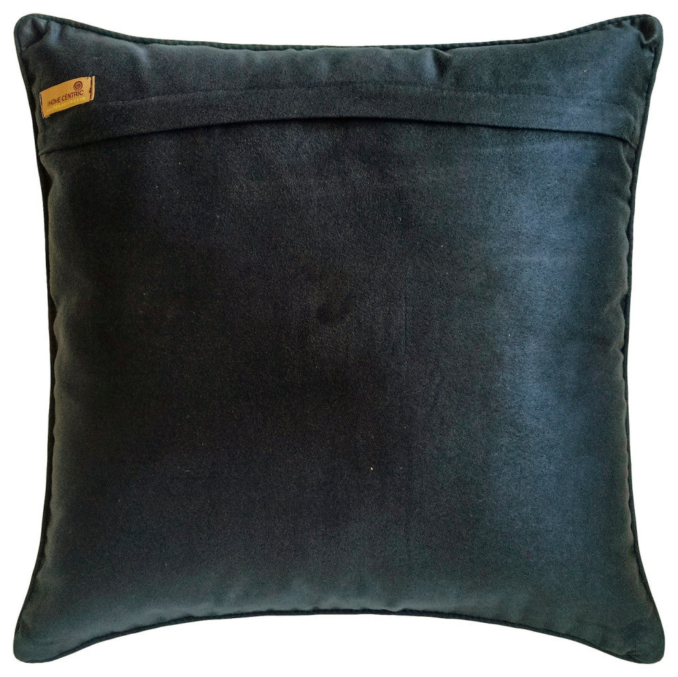 Blue Cotton Quilted Cushion Cover 20"x20" Throw Pillow Cover - Amisha