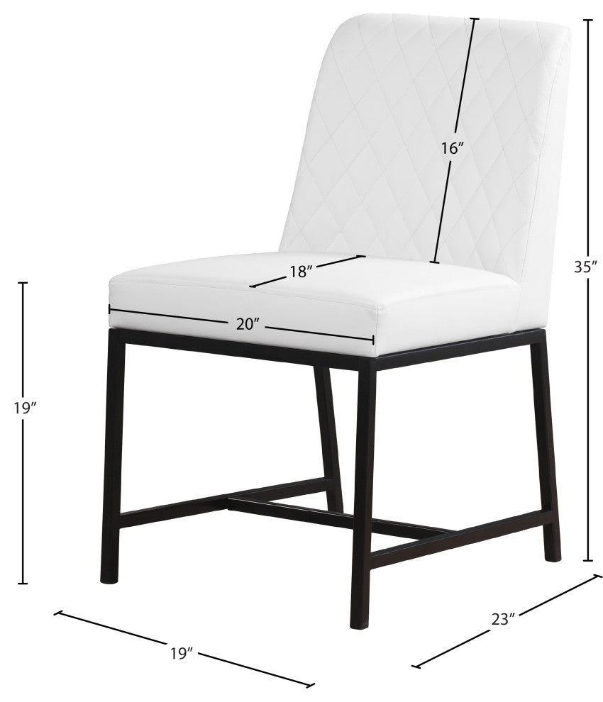 Bryce Faux Leather Upholstered Dining Chair, Set of 2, White