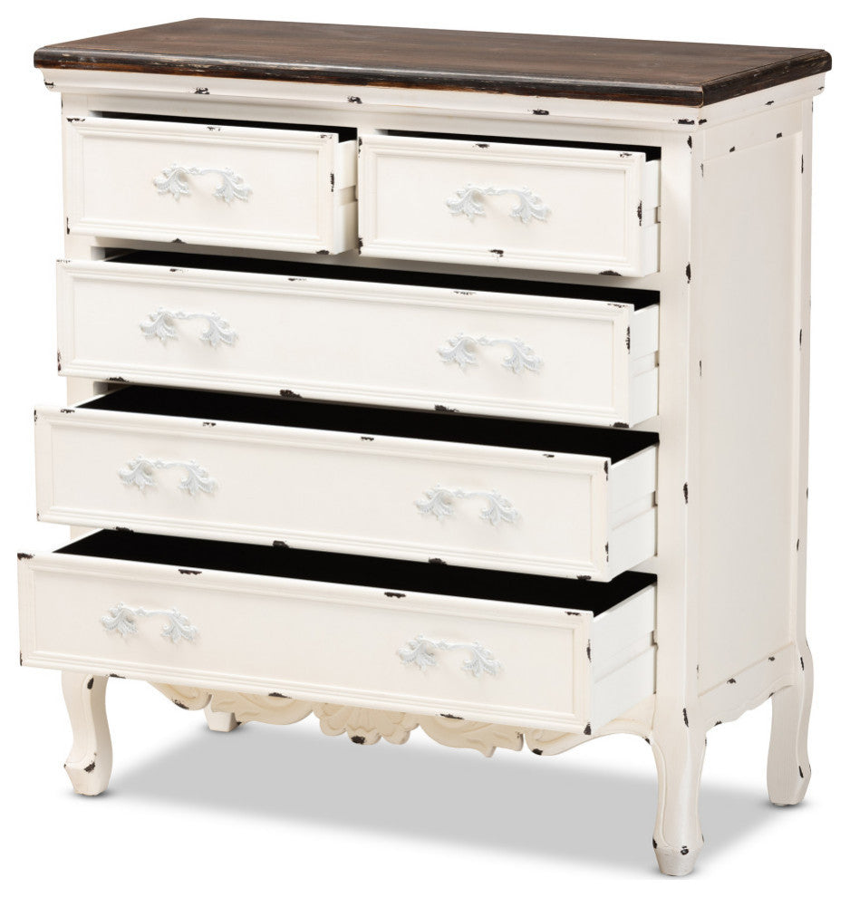 Talitha Traditional Storage Cabinet, Antique White