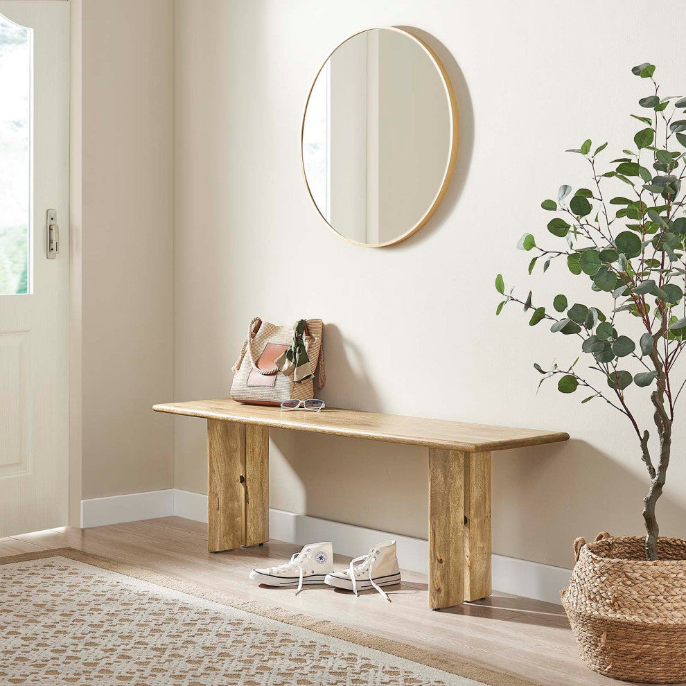 MODWAY Amistad 58" Wood Bench